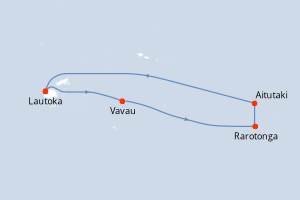 Carte itinéraire croisière  - 10 jours au départ de Lautoka - Australie Nouvelle Zélande