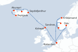 Itinéraire : Europe du Nord & Atlantique NE