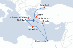Itinéraire : Méditerranée & mers adjacentes