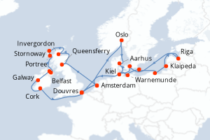Itinéraire : Europe du Nord & Atlantique NE