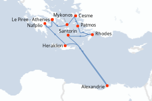Itinéraire : Méditerranée & mers adjacentes