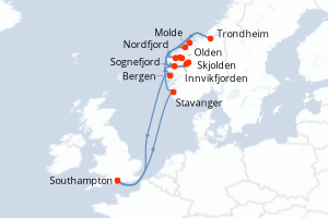 Itinéraire : Europe du Nord & Atlantique NE