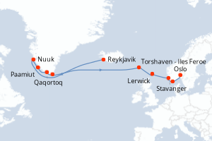 Itinéraire : Europe du Nord & Atlantique NE
