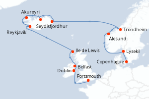 Itinéraire : Europe du Nord & Atlantique NE