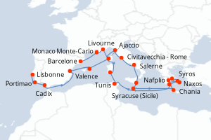 Itinéraire : Méditerranée & mers adjacentes