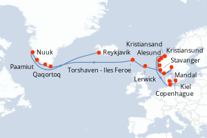 Itinéraire : Europe du Nord & Atlantique NE