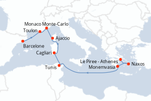 Itinéraire : Méditerranée & mers adjacentes