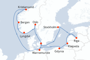 Itinéraire : Europe du Nord & Atlantique NE