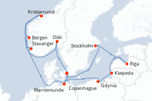 Itinéraire : Europe du Nord & Atlantique NE