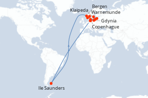 Itinéraire : Europe du Nord & Atlantique NE