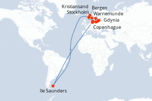 Itinéraire : Europe du Nord & Atlantique NE