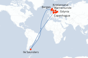 Itinéraire : Europe du Nord & Atlantique NE
