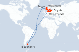 Itinéraire : Europe du Nord & Atlantique NE