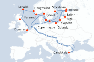 Itinéraire : Europe du Nord & Atlantique NE