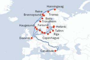Itinéraire : Europe du Nord & Atlantique NE