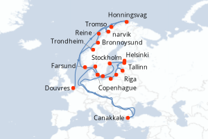 Itinéraire : Europe du Nord & Atlantique NE