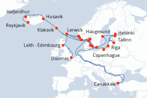 Itinéraire : Europe du Nord & Atlantique NE