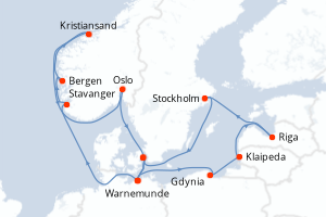 Itinéraire : Europe du Nord & Atlantique NE