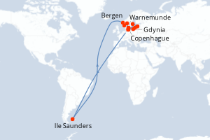 Itinéraire : Europe du Nord & Atlantique NE