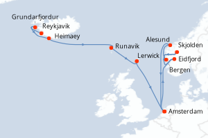 Itinéraire : Europe du Nord & Atlantique NE