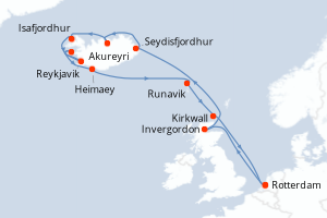 Itinéraire : Europe du Nord & Atlantique NE