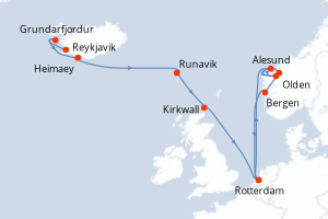 Itinéraire : Europe du Nord & Atlantique NE