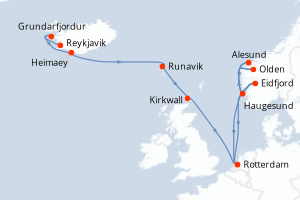 Itinéraire : Europe du Nord & Atlantique NE