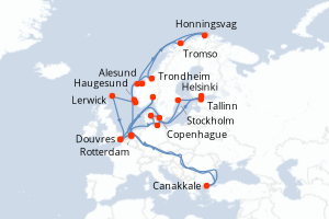 Itinéraire : Europe du Nord & Atlantique NE