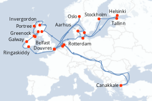 Itinéraire : Europe du Nord & Atlantique NE