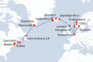 Itinéraire : Europe du Nord & Atlantique NE