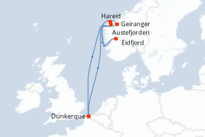 Itinéraire : Europe du Nord & Atlantique NE
