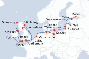 Itinéraire : Europe du Nord & Atlantique NE