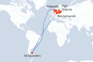 Itinéraire : Europe du Nord & Atlantique NE