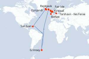 Itinéraire : Europe du Nord & Atlantique NE