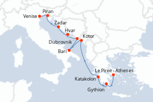 Itinéraire : Méditerranée & mers adjacentes