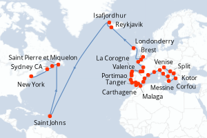 Itinéraire : Méditerranée & mers adjacentes