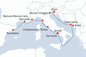 Itinéraire : Méditerranée & mers adjacentes