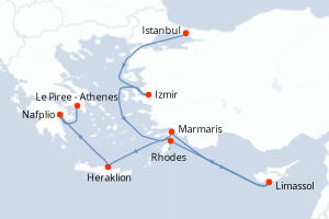 Itinéraire : Méditerranée & mers adjacentes