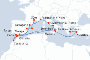 Itinéraire : Méditerranée & mers adjacentes
