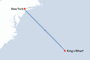 carte itinéraire croisière Caraïbes Bahamas 5 jours au départ du port de New York