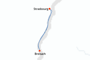 Carte de l'itinéraire de croisière Strasbourg-Strasbourg d'une durée de 2 jours
