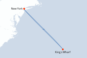 carte itinéraire croisière Amérique du Nord 7 jours au départ du port de New York
