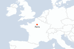 Carte de l'itinéraire de croisière Paris-Paris d'une durée de 3 jours