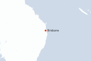 carte itinéraire croisière Australie Nouvelle Zélande 2 jours au départ du port de Brisbane