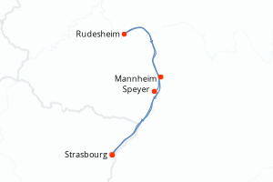Carte de l'itinéraire de croisière Strasbourg-Strasbourg d'une durée de 3 jours