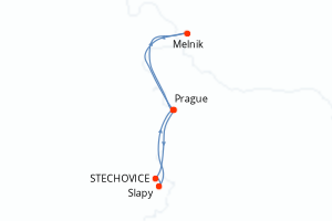 carte itinéraire croisière Danube 6 jours au départ du port de Prague
