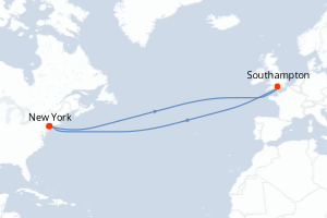 carte itinéraire croisière Amérique du Nord 16 jours au départ du port de New York