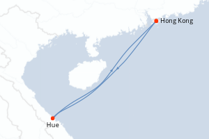 carte itinéraire croisière Asie 4 jours au départ du port de Hong Kong