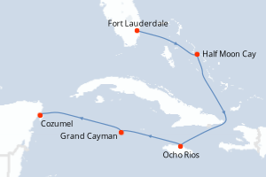 Itinéraire croisière Holland America Line au départ de Fort Lauderdale