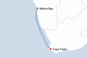 Itinéraire croisière MSC Croisières au départ de Cape Town